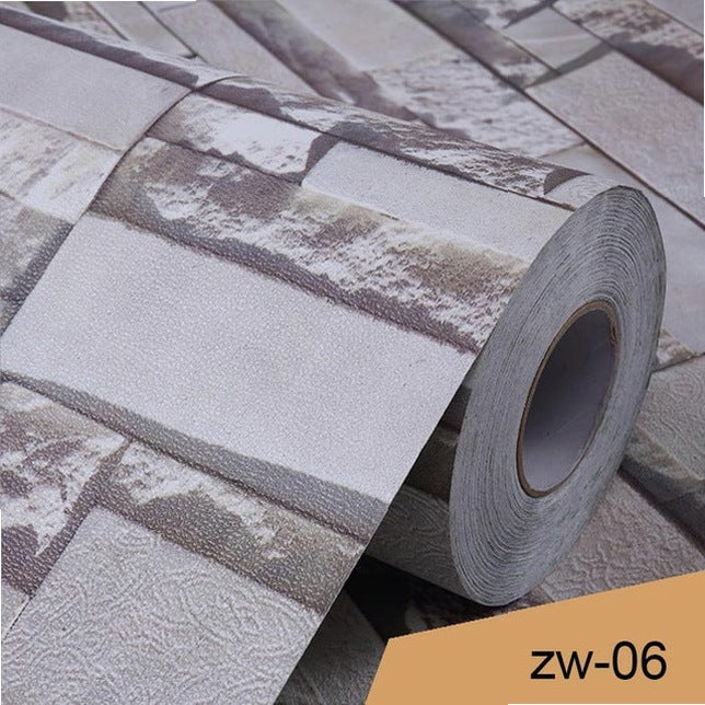 0.4x3M Modern 3D Wallpaper Vinyl Brick Pattern Bathroom Kitchen Waterproof Home Decor Wall Sticker Wallpapers For Living Room