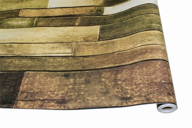0.45*6m/Roll Vintage Wood 3D self adhesive Wallpaper for walls Rolls Mural Contact paper Living Room Kitchen Bathroom Home Decor
