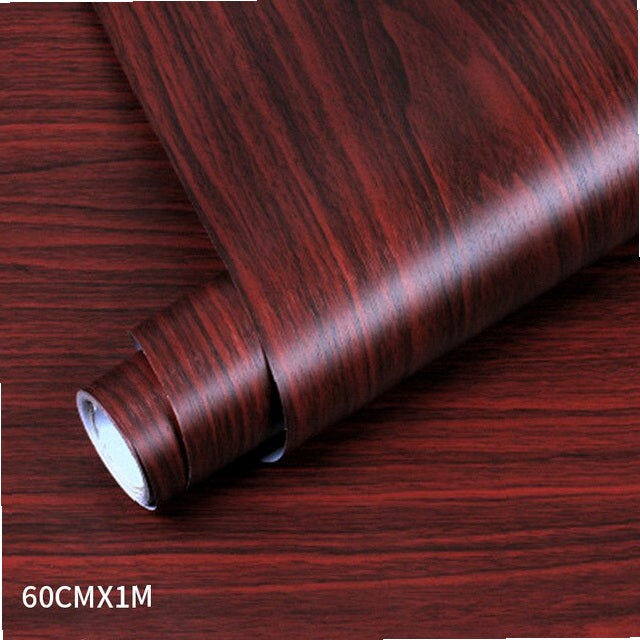 PVC wood grain wallpaper for Kitchen Films reconditioned clothes closet closet door furniture for home office Decor Wall Sticker