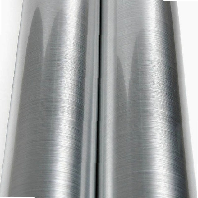 2/4m PVC Vinyl Stainless Steel Self adhesive Wallpaper for Kitchen Appliance Peel and Sticker Shelf Liner Adhesive Contact Paper