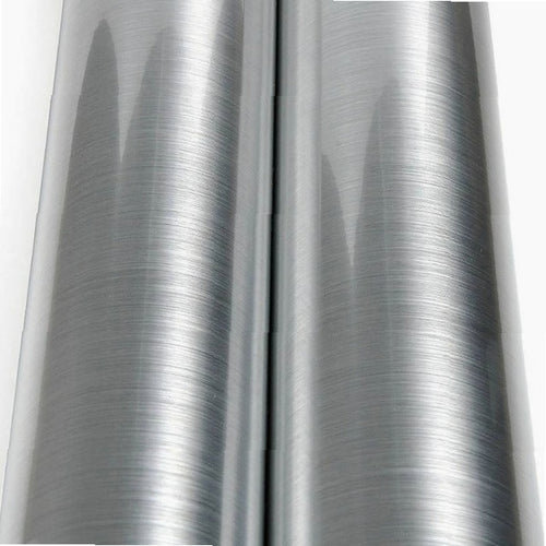 2/4m PVC Vinyl Stainless Steel Self adhesive Wallpaper for Kitchen Appliance Peel and Sticker Shelf Liner Adhesive Contact Paper