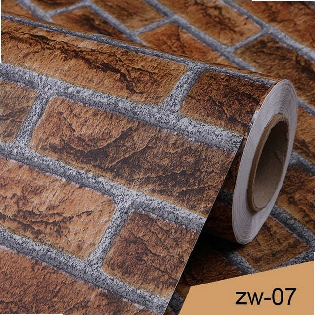 0.4x3M Modern 3D Wallpaper Vinyl Brick Pattern Bathroom Kitchen Waterproof Home Decor Wall Sticker Wallpapers For Living Room