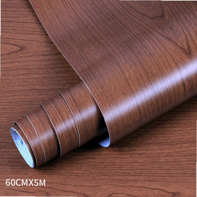 PVC wood grain wallpaper for Kitchen Films reconditioned clothes closet closet door furniture for home office Decor Wall Sticker