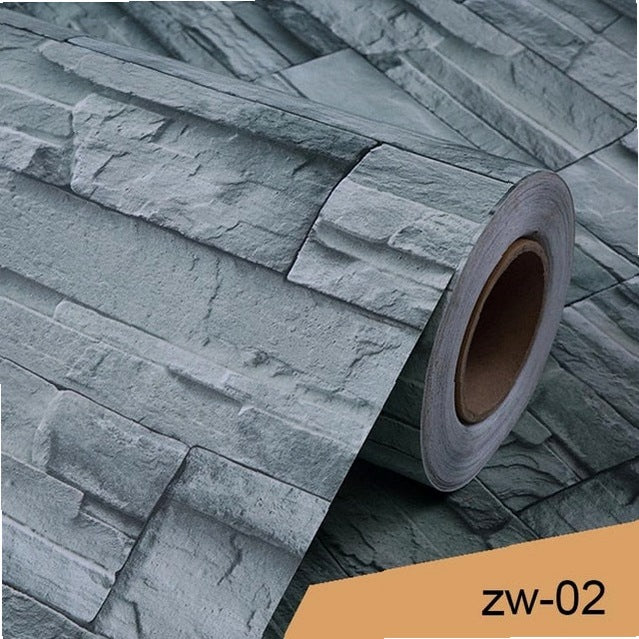 0.4x3M Modern 3D Wallpaper Vinyl Brick Pattern Bathroom Kitchen Waterproof Home Decor Wall Sticker Wallpapers For Living Room