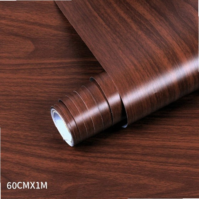 PVC wood grain wallpaper for Kitchen Films reconditioned clothes closet closet door furniture for home office Decor Wall Sticker